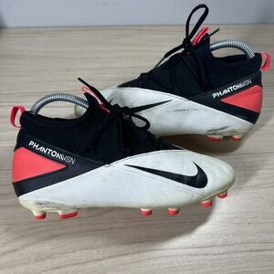 Nike Phantom Vision 2 Academy MG CD4061-106 Size 5.5Y Laser White Soccer Cleats